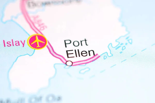 Port Ellen. Reino Unido en un mapa — Foto de Stock