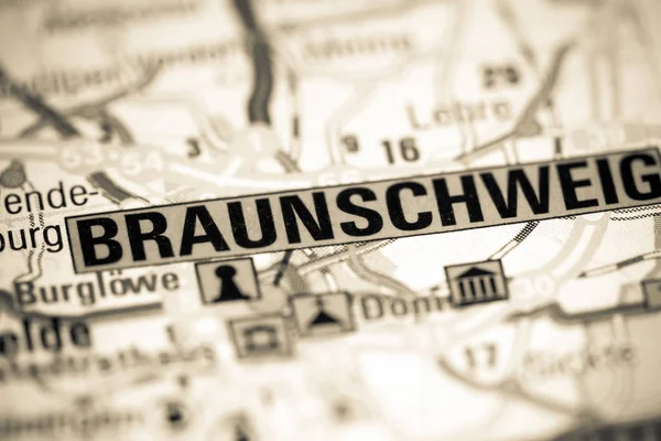 Braunschweig. Alemania en un mapa — Foto de Stock