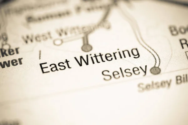 East Wittering. Regno Unito su una mappa — Foto Stock