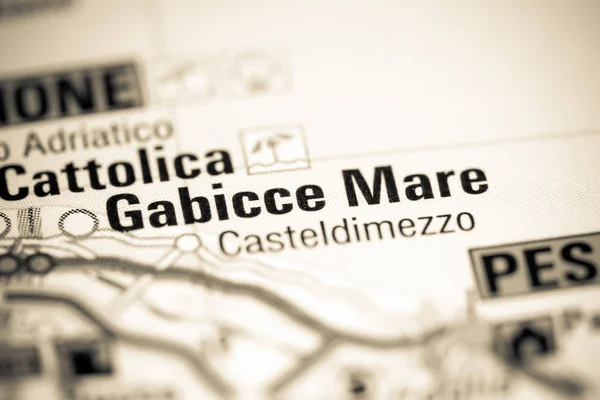 Gabicce Stute. Italien auf einer Karte anzeigen — Stockfoto