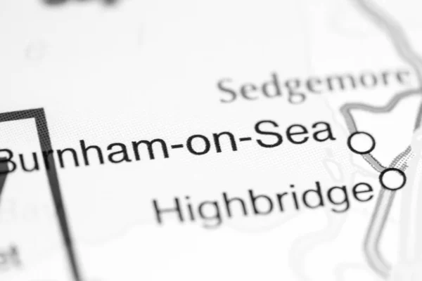 Burnham-on-Sea. United Kingdom on a map — Stock Photo, Image