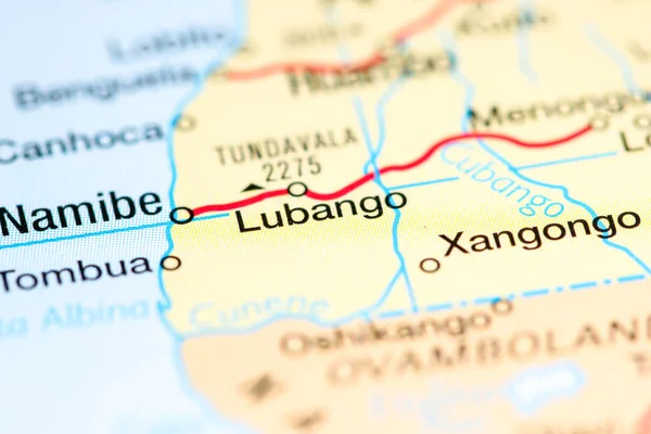 Lubango. África en un mapa — Foto de Stock