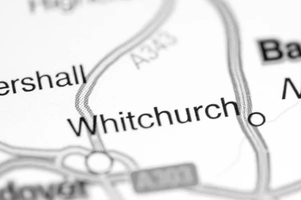 ホワイトチャーチだ地図上のイギリス — ストック写真