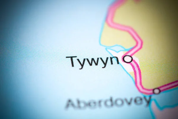 Tywyn. United Kingdom on a map — ストック写真