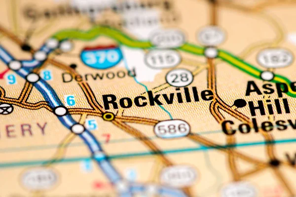 Rockville. Maryland. EUA sobre um mapa — Fotografia de Stock