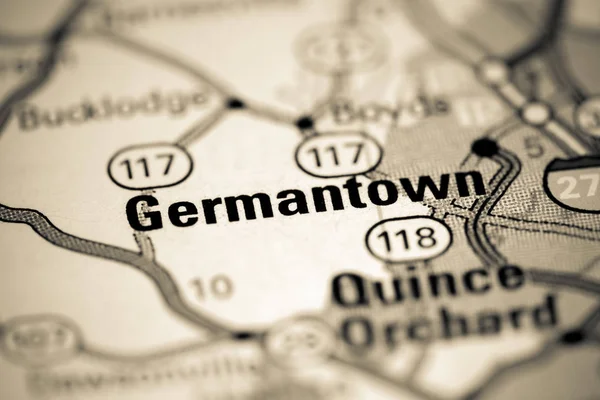 Germantown. Maryland. USA on a map — Stock Photo, Image