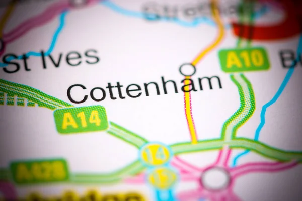 Cottenham. Regno Unito su una mappa — Foto Stock