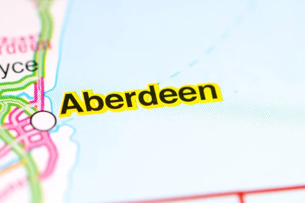 Aberdeen. Regno Unito su una mappa — Foto Stock