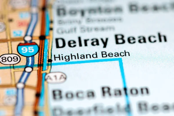 Highland Beach. Florida. EEUU en un mapa — Foto de Stock