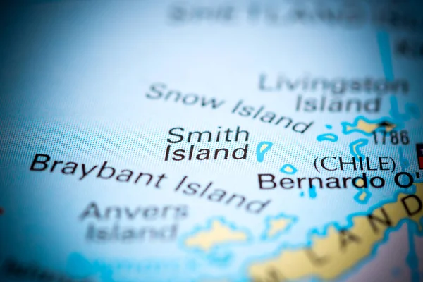 Smith Island. Antartide su una mappa — Foto Stock