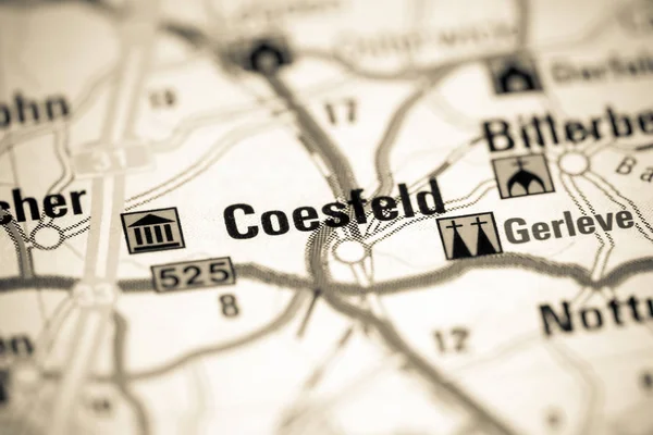 Coesfeld. Allemagne sur une carte — Photo