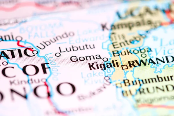 Goma. África en un mapa — Foto de Stock