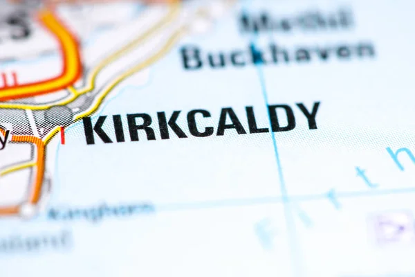 Kirkcaldy. United Kingdom on a map — Zdjęcie stockowe