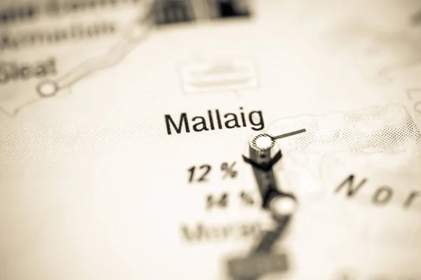 Mallaig. Regno Unito su una mappa — Foto Stock