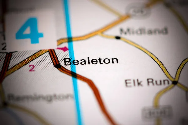 Bealeton. Virginia. Stati Uniti su una mappa — Foto Stock