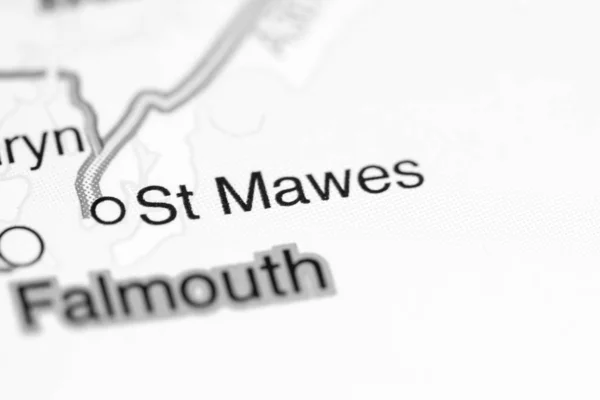 St. Mawes. Reino Unido sobre um mapa — Fotografia de Stock