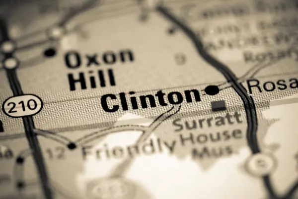 Clinton. Nel Maryland. Stati Uniti su una mappa — Foto Stock