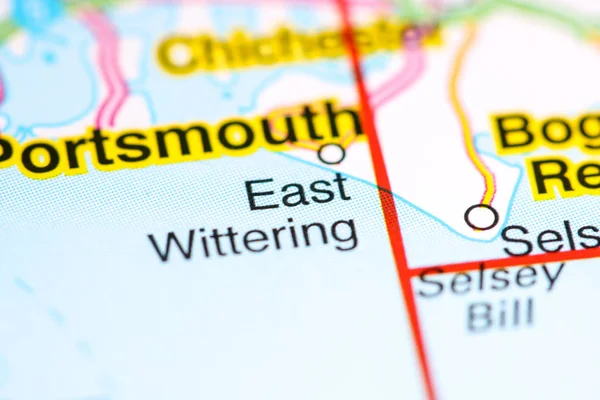 East Wittering. Reino Unido en un mapa — Foto de Stock