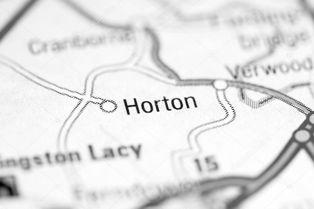 Horton. United Kingdom on a map
