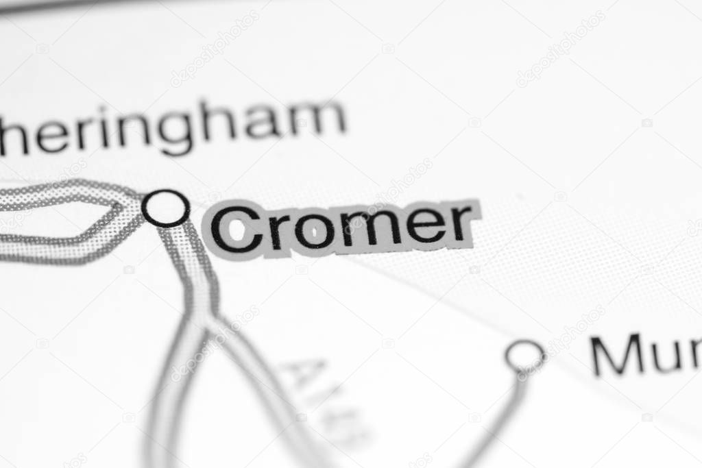 Cromer. United Kingdom on a map