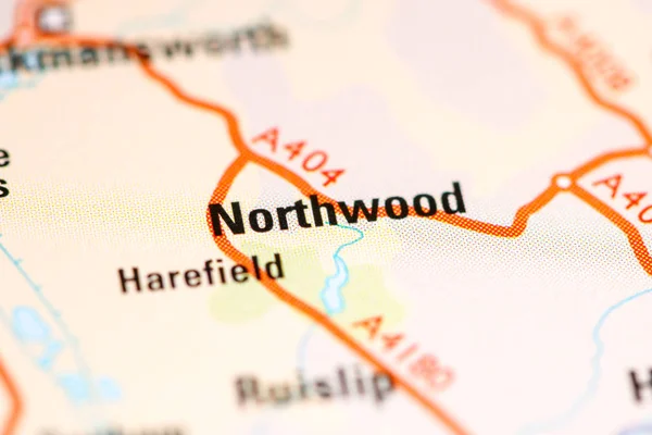 ノースウッド地図上のイギリス — ストック写真