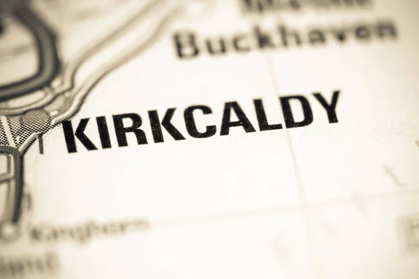 Kirkcaldy. United Kingdom on a map — Zdjęcie stockowe