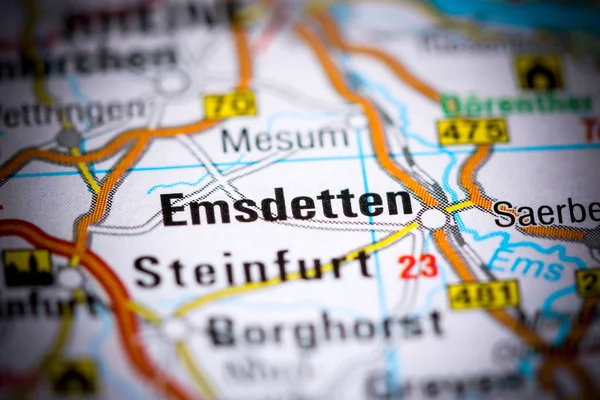 Emsdetten. Alemania en un mapa — Foto de Stock