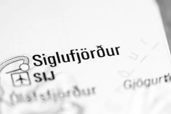 シグルフジョードゥール。アイスランド地図上で — ストック写真