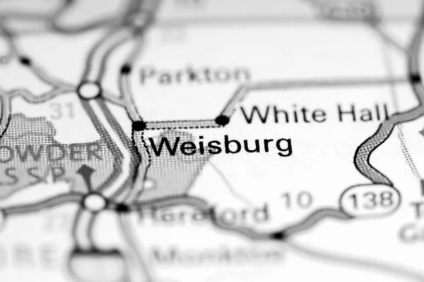 Weisburg. Maryland. USA on a map — 스톡 사진