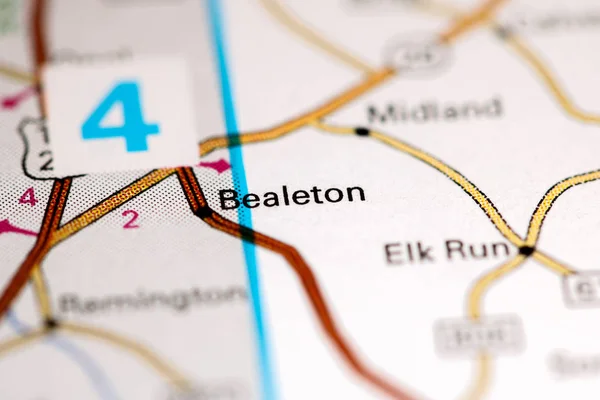 ベアルトンだバージニア州地図上の宇佐 — ストック写真