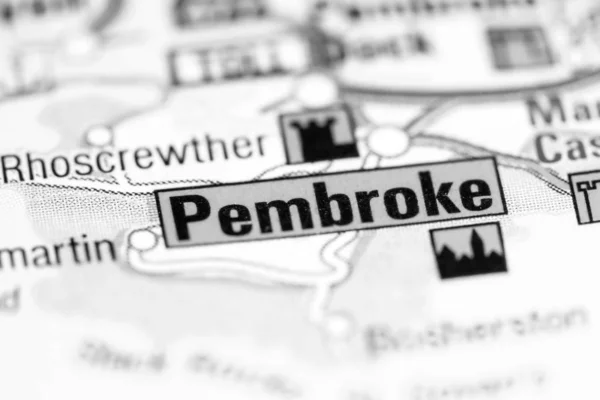 ペンブローク地図上のイギリス — ストック写真