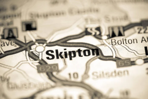 Skipton. Royaume-Uni sur une carte — Photo