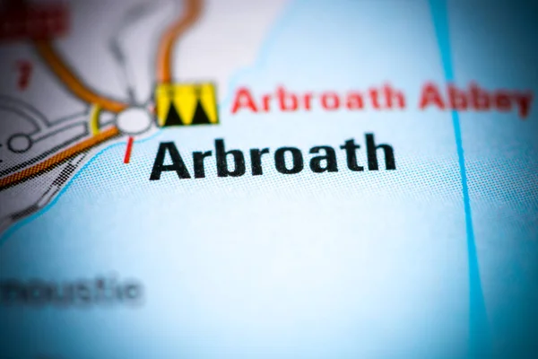 Arbroath. Regno Unito su una mappa — Foto Stock