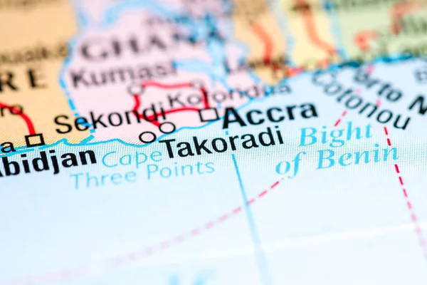 Takoradi. África en un mapa — Foto de Stock