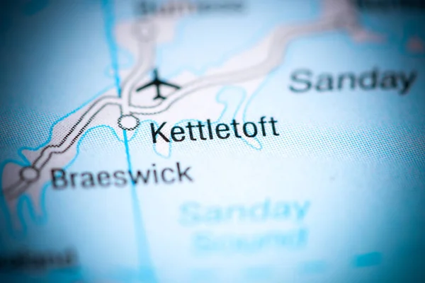 Kettletoft. Wielka Brytania na mapie — Zdjęcie stockowe