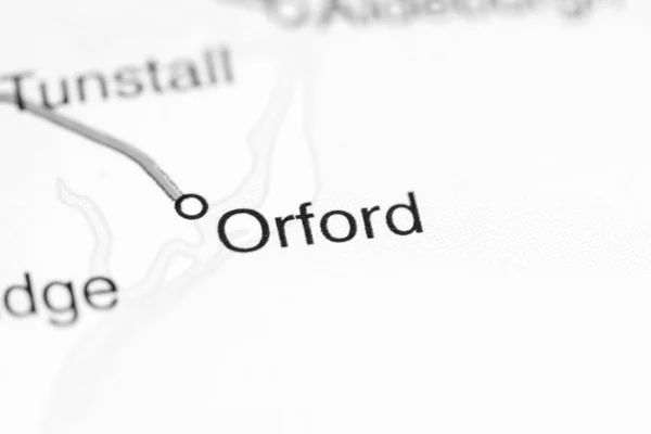 Orford. Reino Unido sobre um mapa — Fotografia de Stock