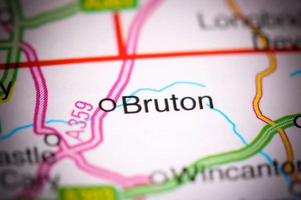 ブルトンだ地図上のイギリス — ストック写真