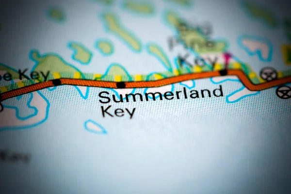 Summerland Key. Florida. USA on a map — 스톡 사진