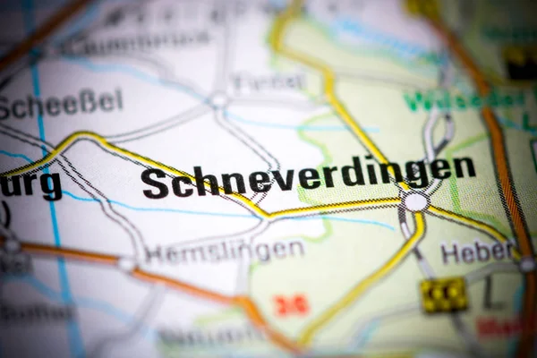 Schneverdingen. Alemania en un mapa — Foto de Stock