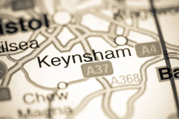 Keynsham. United Kingdom on a map — Stock Photo, Image