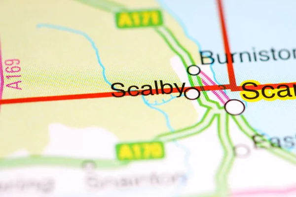 スケルビー地図上のイギリス — ストック写真
