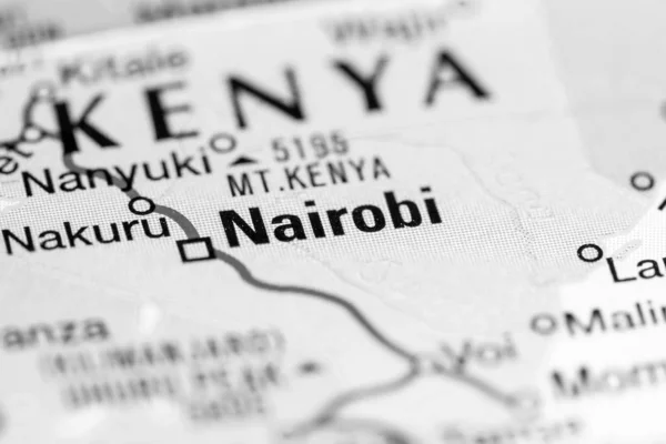Nairobi. África en un mapa — Foto de Stock