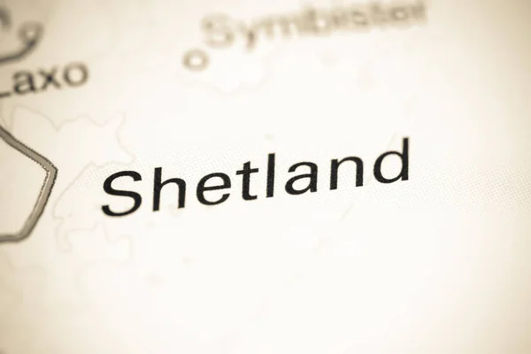 Shetland. Regno Unito su una mappa — Foto Stock