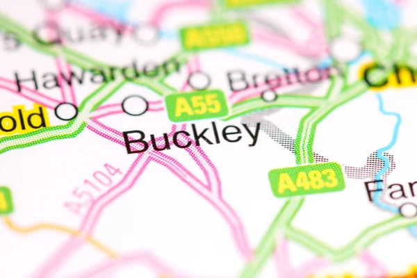 バックリー地図上のイギリス — ストック写真