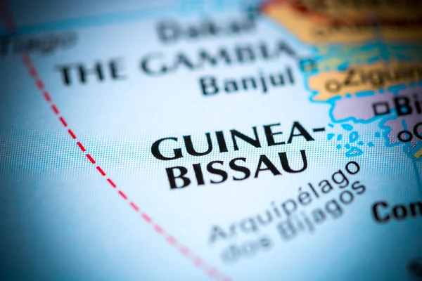 Гвинея-Бисау. Африка на карте — стоковое фото