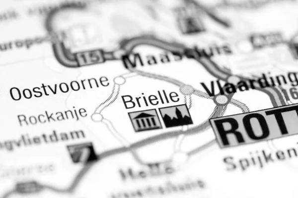 Brielle. Pays-Bas sur une carte — Photo