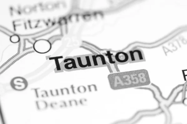 Taunton. Reino Unido sobre um mapa — Fotografia de Stock