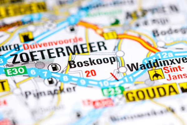 Boskoop. Nederland op een kaart — Stockfoto