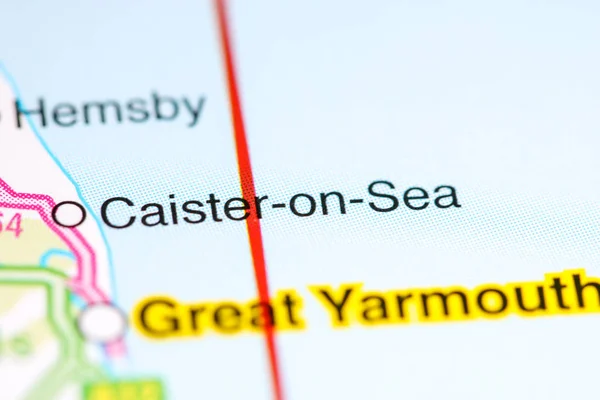 Caister-on-Sea. United Kingdom on a map — 스톡 사진