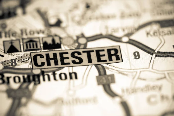 Chester. United Kingdom on a map — 스톡 사진